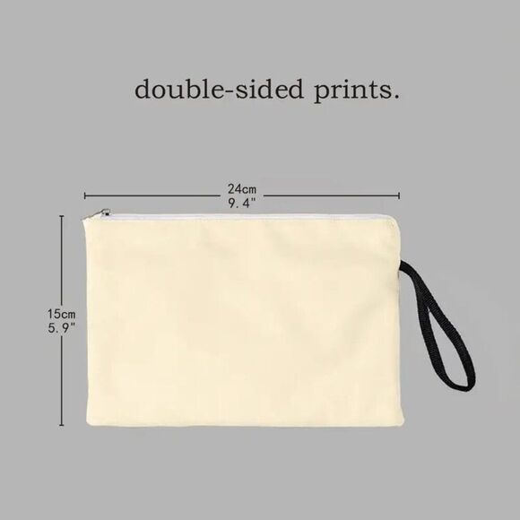 Nesting Dolls Print Cosmetic Bag Multi-Functional Pencil Case Pouch Wristlet NEW - Picture 2 of 2